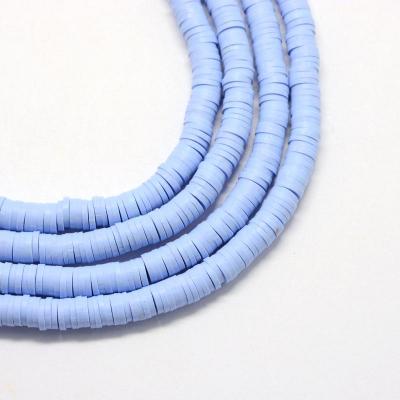 1 fil environ 380/400 rondelles heishi bleu lavande 6x1mm
