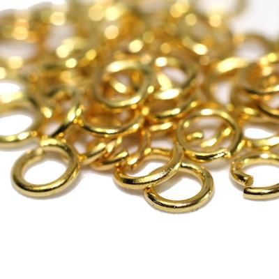 Lot de 50 anneaux ouverts couleur doré 3mm
