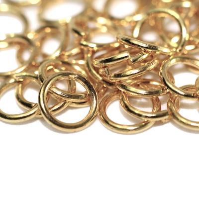 Lot de 50 anneaux ouverts couleur doré 4mm