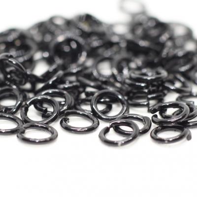 Lot de 50 anneaux ouverts couleur noire 4mm