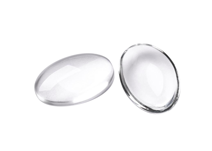 Cabochons verre transparent ovale 40x30mm