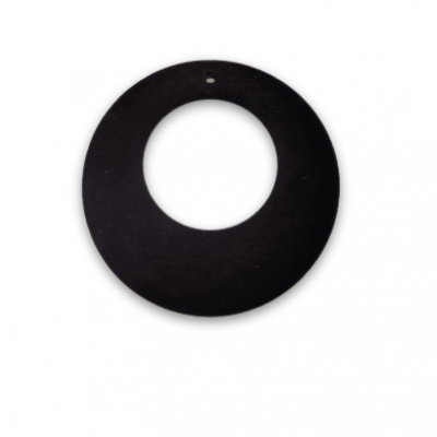 Lot de 2 pendentifs forme donuts noir 27 mm
