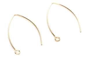 Lot de 4 pendants d'oreilles inox doré 40x23 mm