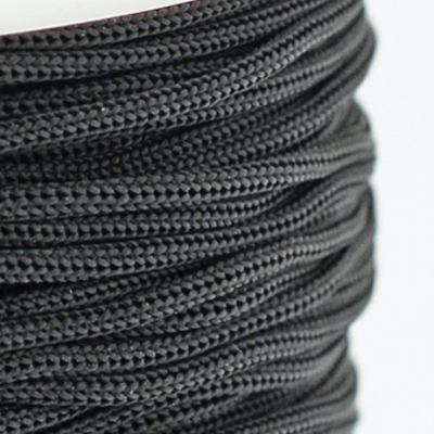 1 mètre de cordon polyester noir, 0.8 mm