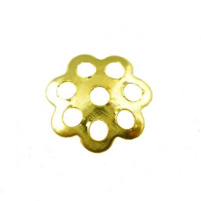 Lot de 50 coupelles fleurs dorées filigranées pour perle 8-14mm