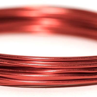 5 mètres de fil Aluminium 1,5mm couleur Rouge