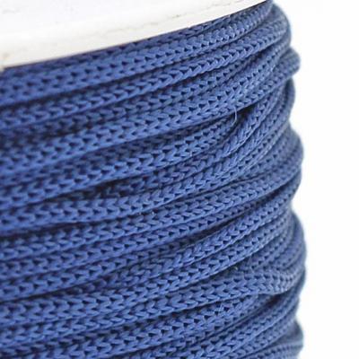1 mètre de cordon polyester bleu marine, 0.8 mm