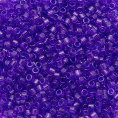 Sachet de 8g de perles Miyuki Delica 11/0 - Dyed Transparent Violet - DB1315