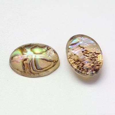 1 cabochon imitation coquillage ovale 25x18mm