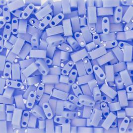 Half tila beads opaque light periwinkle matted ab