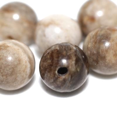 Lot de 6 perles Jaspe du Ghana 6mm