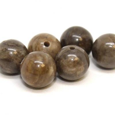 Lot de 6 perles Jaspe du Ghana 8mm