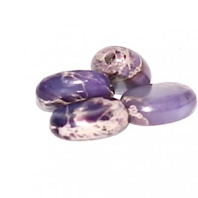 Lot de 4 perles Jaspe impérial 8,5x6,5 mm