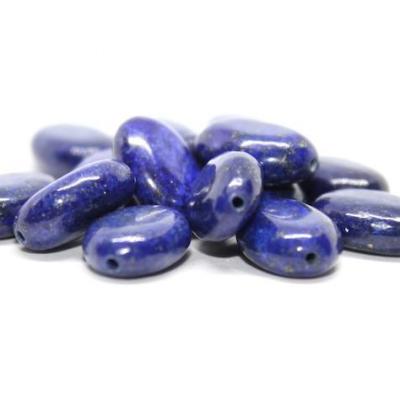 Lot de 15 perles ovales Lapis-lazuli 14x10mm