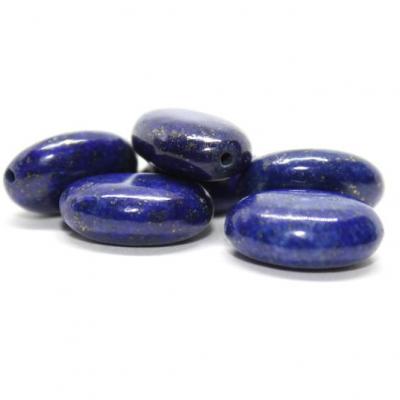 Lot de 6 perles ovales Lapis-lazuli 14x10mm