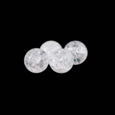 Lot de 4 perles en cristal de roche givré 8mm