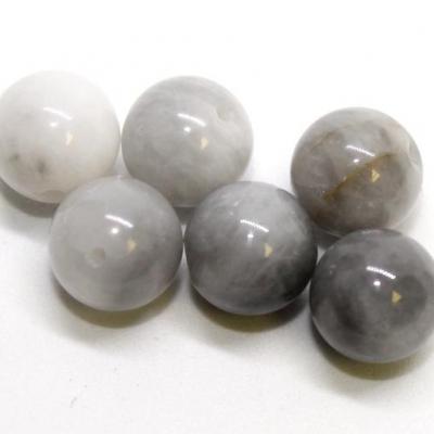 Lot de 6 perles rondes quartz oeil d'aigle d'Afrique 8mm