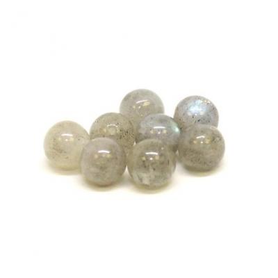 Lot de 8 perles rondes Labradorite 6mm