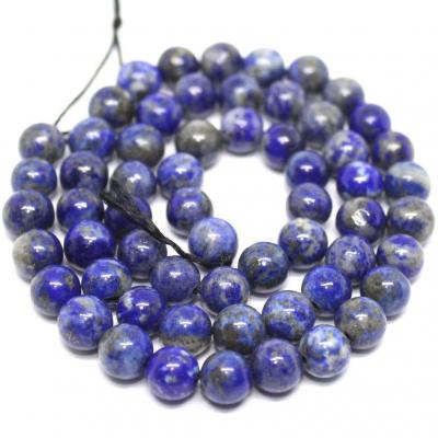 Lot de 60 perles  de Lapis Lazuli 6mm sur fil