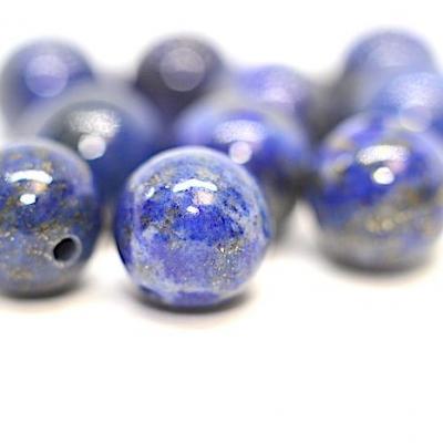 Lot de 10 perles Lapis-lazuli naturel 8mm