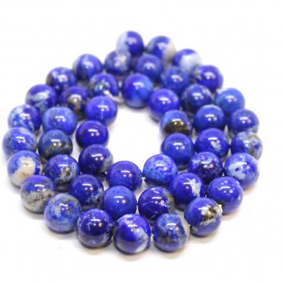 Lot de 46 perles  de Lapis Lazuli 8mm sur fil