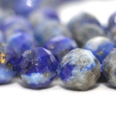Lot de 40 perles Lapis Lazuli facetté 4mm