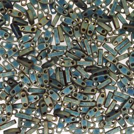 Sachet de 10g de perles Miyuki  quarter Tila matted metallic patina iris-QTL2008